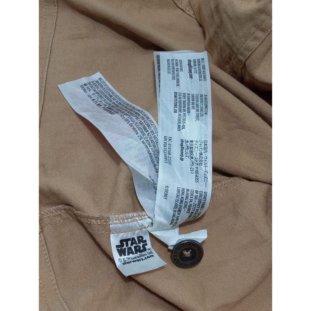 Disney Parks Star Wars Mens Brown 1977 Patch Rebal Button Up Long Sleeve Size XS - Picture 10 of 10